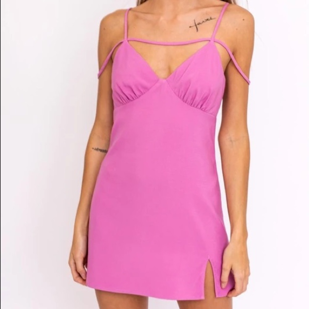 Le Lis Pink Strappy Mini Dress - Picture 1 of 8